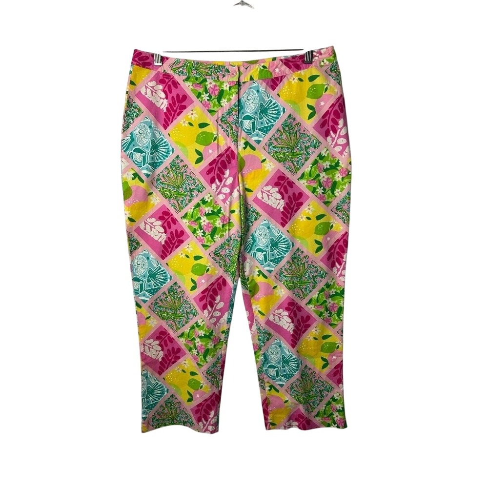 Vintage Lilly Pulitzer Capri Pants Size 14 Floral